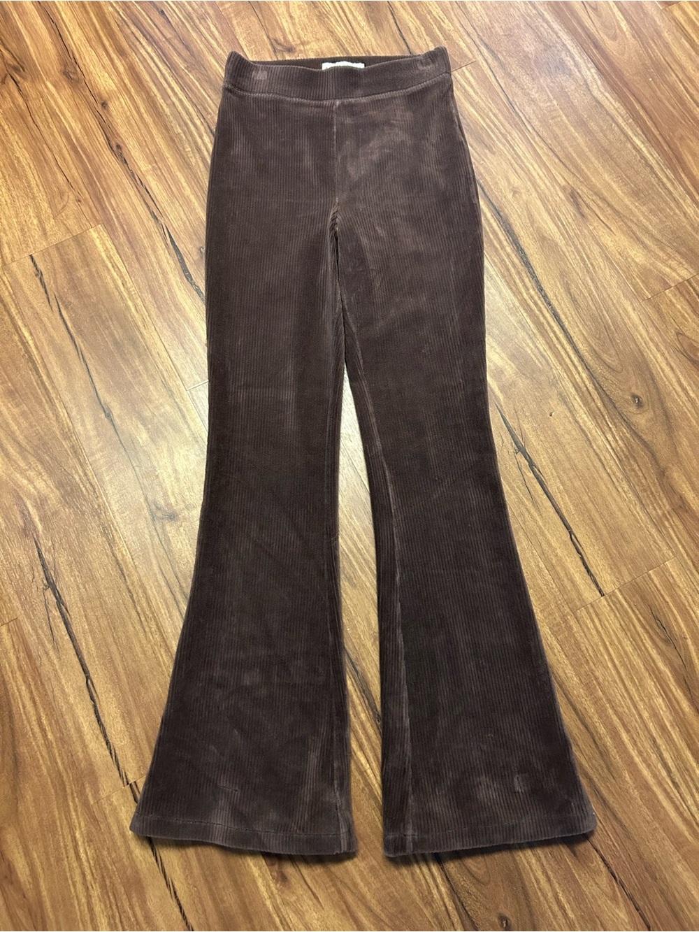 Aeropostale Brown Ribbed Velour S Fall Harvest Hemmed Leg Pull Ons